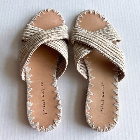 Jenni Kayne Raffia Crossover Sandal in Natural Size 37 - Picture 6 of 10